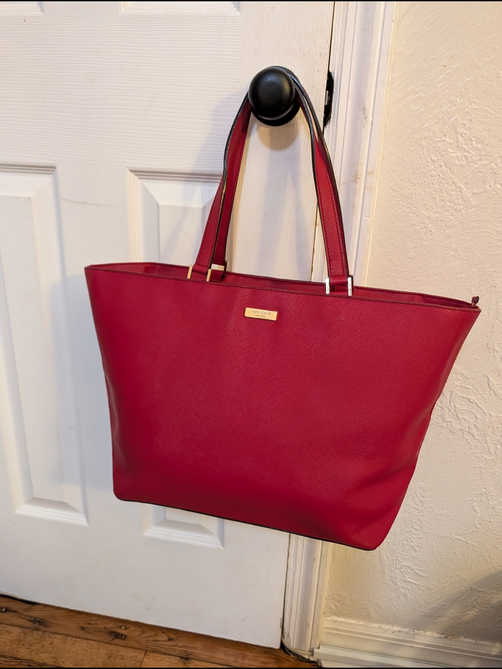 kate spade Red Leather Tote Bag